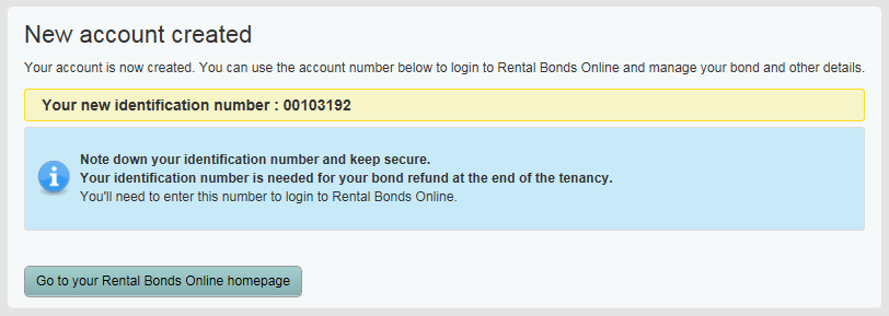 Rental bonds online security support